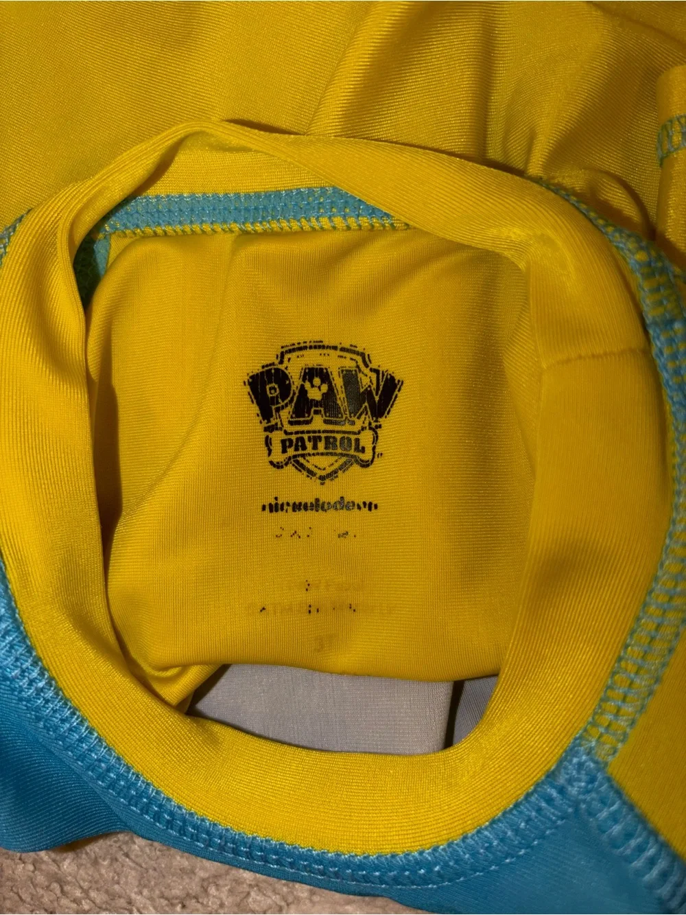 Paw Patrol Kids Blue and Yellow Swim Shirt